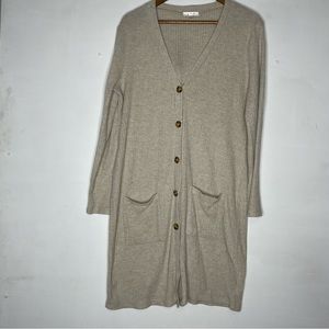 Nine Britton Blair Button detail Waffle Duster Cardigan